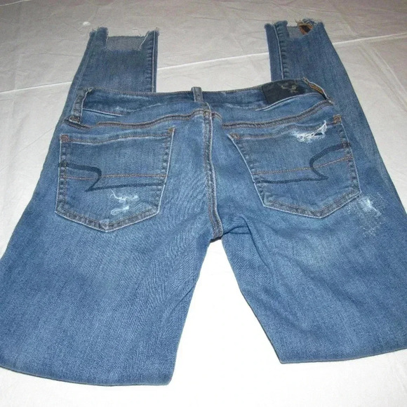 AMERICAN EAGLE Stretch Distressed Jeggings Jeans 2 - Picture 6 of 6